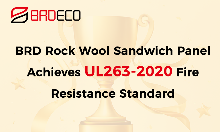 BRD Rockwool Sandwich Panel vượt qua thử nghiệm chống cháy UL263-2020